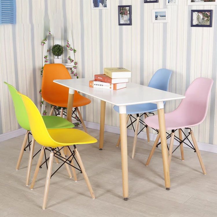 Glam Style Plastic Side Chair Matte Finish Solid Back Dining Chair for Home Use Clearhalo ' kitchen&dining_furn' 'Dining Chairs' 'Dining Tables & Seating' 'dining_chair' 'Furniture' 'furniture_dining_chair' 'Kitchen & Dining Furniture' 'kitchen' 1200x1200_dc8d96f7-7bba-462b-a5e5-1ac97a788c13