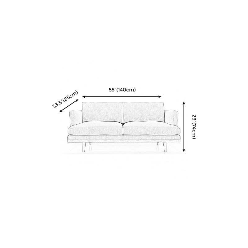 Living Room Cotton 2-seater Sofa Square Arm Standard Seating Clearhalo 'furn' 'furn_sofas' 'Furniture' 'furniture_sofas' 'Living Room Furniture' 'Sofa' 'sofas' 1200x1200_dc8ea2b3-8ed1-4b71-9b42-3be876ca40e6