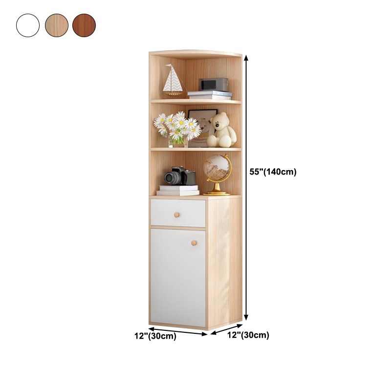 Libreria in legno chiusa moderna libreria triangolo angolare