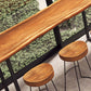 Pine Wood Bar Table Brown Industrial Bar Dining Table with Sled Base Clearhalo 'Bar Furniture' 'Bar Tables' 'bar_tables' 'furn' 'furn_bar_tables' 'Furniture' 'furniture_bar_tables' 'Kitchen & Dining Furniture' 1200x1200_dc90f7a6-38a7-4545-a635-99a7347ae093