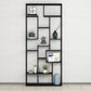 9.8" W Industrial Antique Finish Shelf Bookcase Etagere Metal Bookshelf