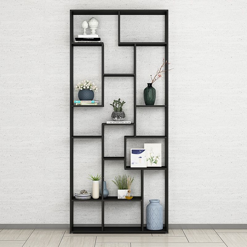 9.8" W Industrial Antique Finish Shelf Bookcase Etagere Metal Bookshelf