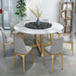 Modern Sintered Stone Dining Table Round Dinner Room Table for Dining Room Clearhalo 'Dining Tables & Seating' 'Dining Tables' 'dining_table' 'furn' 'furn_dining_table' 'Furniture' 'furniture_dining_table' 'Kitchen & Dining Furniture' 'kitchen' 'kitchen_dining_table' 1200x1200_dc929d91-8ea6-4027-8bdf-ca87bb886c25