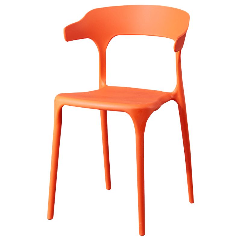 Contemporary Restaurant Open Back Arm Chair Matte Finish Plastic Dining Chair Clearhalo ' kitchen&dining_furn' 'Dining Chairs' 'Dining Tables & Seating' 'dining_chair' 'furn' 'furn_dining_chair' 'Furniture' 'furniture_dining_chair' 'Kitchen & Dining Furniture' 'kitchen' 1200x1200_dc932c7b-1c4d-4bfe-a1ef-3d211845093b