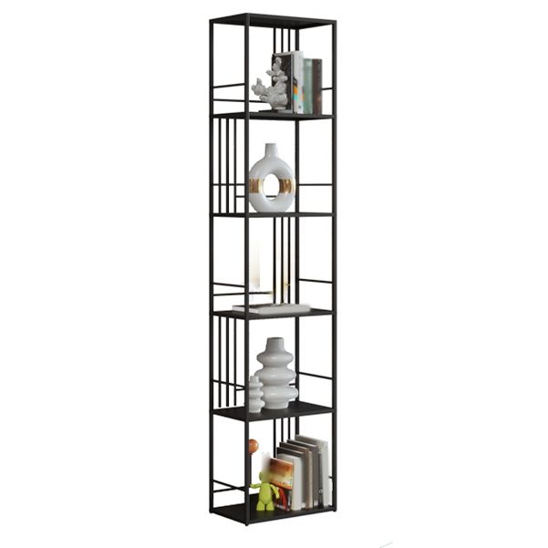 Metal Glam Bookshelf Standard Open Back Bookcase with Shelves