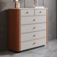 Commode contemporaine en pierre de 15,6 pouces de largeur avec 6 tiroirs