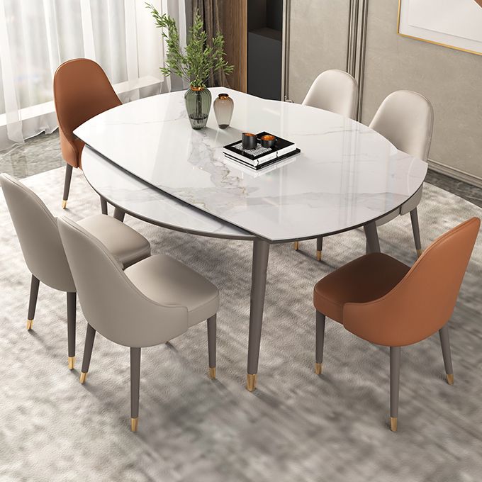 Traditional Luxury Dining Table Round Sintered Stone Dining Table with 4 Wood Legs Clearhalo ' dining_table' 'Dining Tables & Seating' 'Dining Tables' 'furn' 'furn_dining_table' 'Furniture' 'furniture_dining_table' 'Kitchen & Dining Furniture' 'kitchen&dining_furn' 'kitchen' 'kitchen_dining_table' 1200x1200_dc968101-4e93-4ca4-afcc-d78e0105ecff