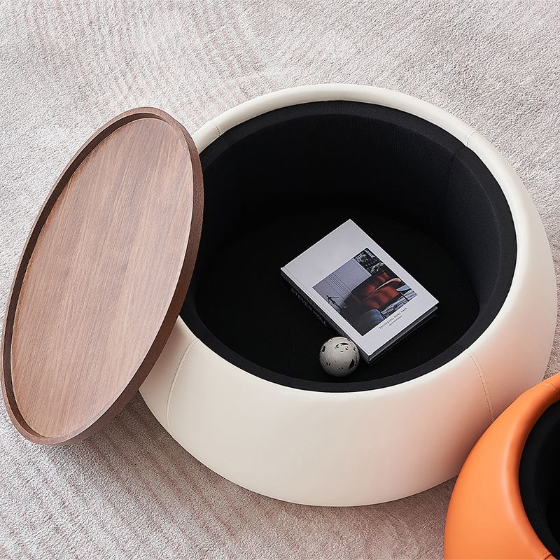 Tray Top Coffee Cocktail Table Wood Drum Coffee or End Table with Trunk Storage Clearhalo 'Coffee & Accent Tables' 'Coffee Tables' 'coffee_tables' 'furn' 'furn_coffee_tables' 'Furniture' 'Living Room Furniture' 1200x1200_dc97742a-340c-49f0-8fe1-adb0dcb8adee