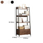 Modern Metal and Wood Shelf Bookcase Bookcase Scaffale di libri aperti per la casa