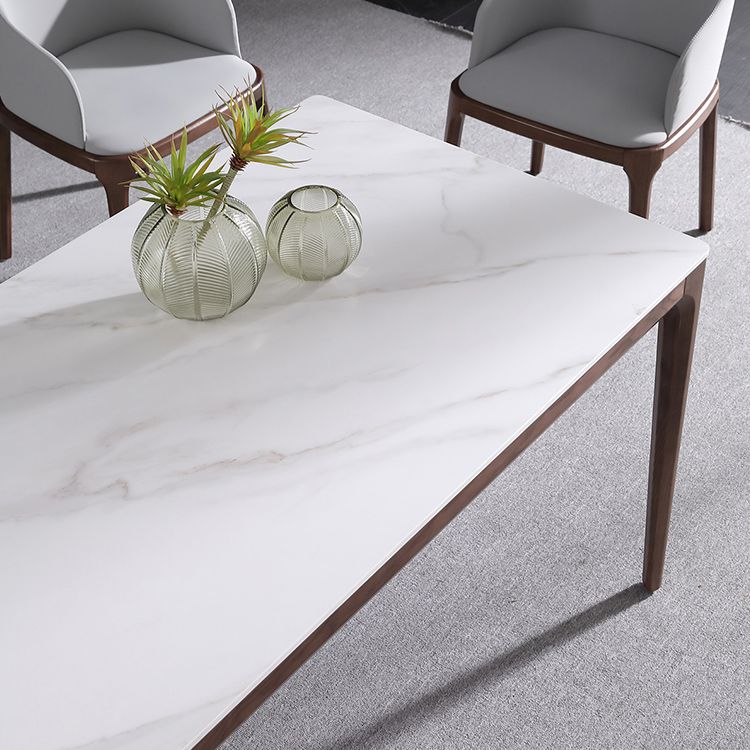 Midcentury Style Rectangle Dining Table Stone Dining Room Collection for Indoor Clearhalo ' dining_table' 'Dining Tables & Seating' 'Dining Tables' 'furn' 'furn_dining_table' 'Furniture' 'furniture_dining_table' 'Kitchen & Dining Furniture' 'kitchen&dining_furn' 'kitchen' 'kitchen_dining_table' 1200x1200_dc98ce3f-1360-4eac-b811-715a407f6a80