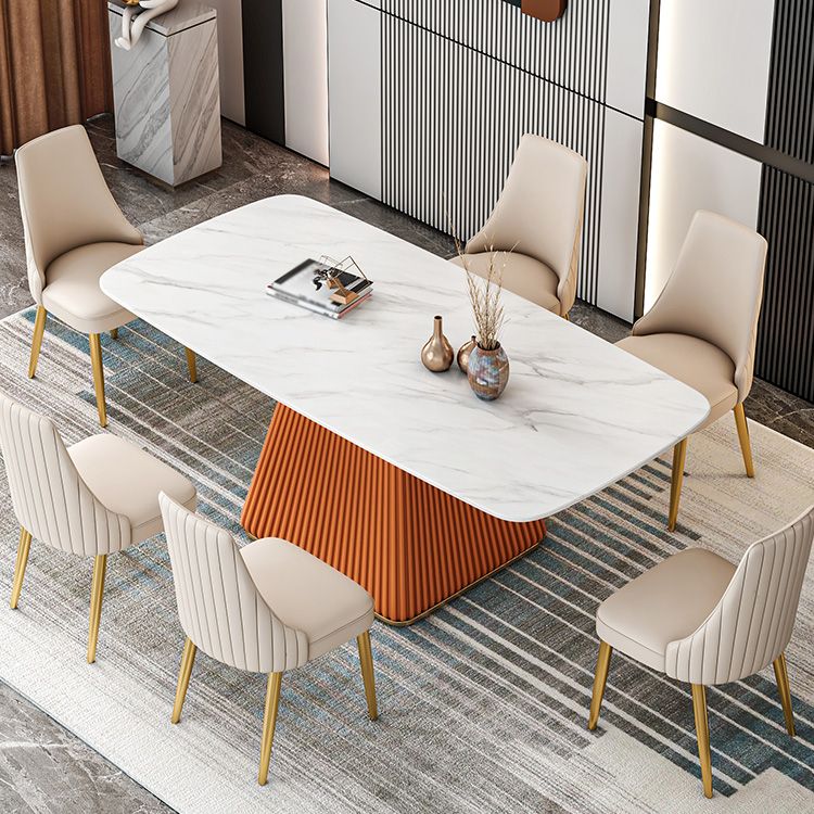 Glam 1/2/5/7 Pieces Dining Set Sintered Stone Dining Furniture for Home Use Clearhalo 'Dining Room Sets' 'Dining Tables & Seating' 'dining_room_set' 'furn' 'furn_dining_room_set' 'Furniture' 'furniture_dining_room_set' 'Kitchen & Dining Furniture' 'kitchen&dining_furn' 'kitchen' 1200x1200_dc98fea1-5414-4372-8bdd-4b2dd637333d