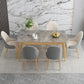 1/2/5/7 Pieces Nordic Dining Set Rectangle Stone Dining Table for Dining Room