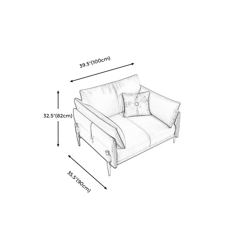 保管室のリビングルーム枕トップアーム茶色の座席付き