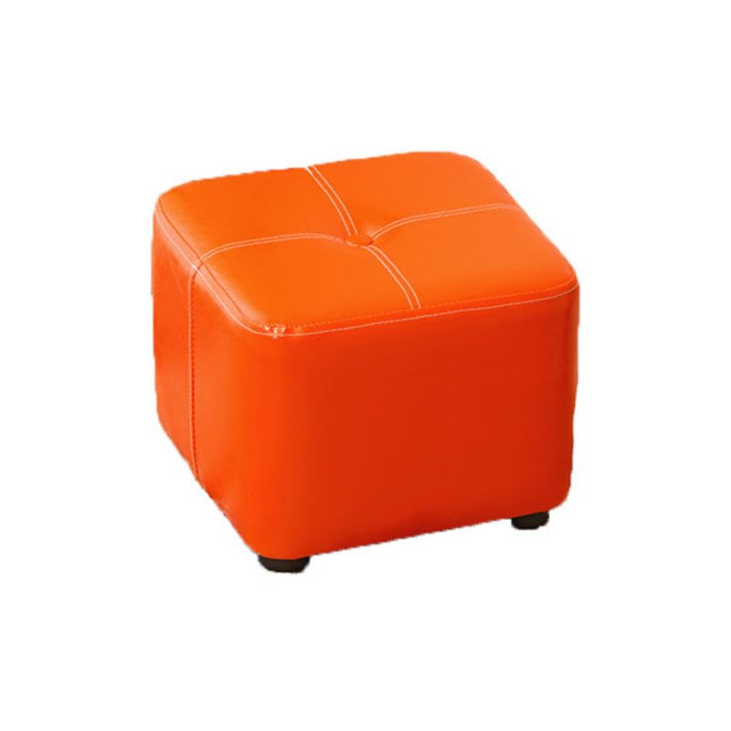 Contemporary Rectangle Shape Ottoman Faux Leather Standard with Tufted Clearhalo 'furn' 'furn_ottomans_poufs' 'Furniture' 'Living Room Furniture' 'Ottomans & Poufs' 'ottomans_poufs' 1200x1200_dc9b3e9f-9a58-48dc-a237-b20cbe005199