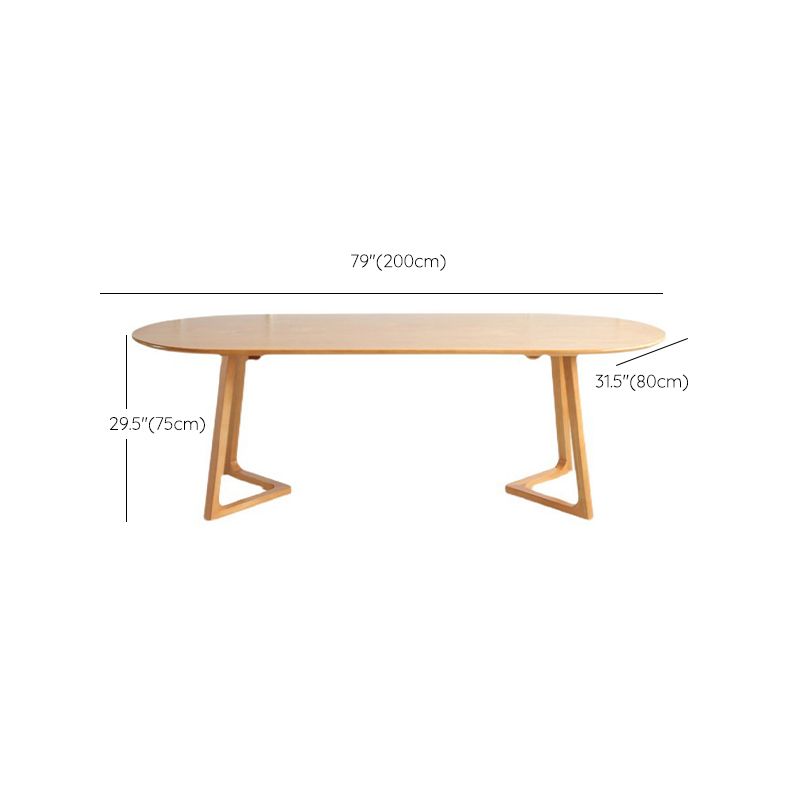 Oval Dining Table Modern Solid Wood Dining Table for Dining Room