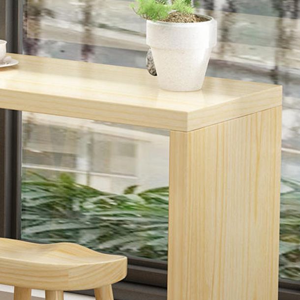 Industrial Style Bar Table Solid Wood Light Brown Milk Tea Shop Casual Bar Table Clearhalo 'Bar Furniture' 'Bar Tables' 'bar_tables' 'furn' 'furn_bar_tables' 'Furniture' 'furniture_bar_tables' 'Kitchen & Dining Furniture' 1200x1200_dc9ca125-904d-4f82-9f0b-13091869beb6
