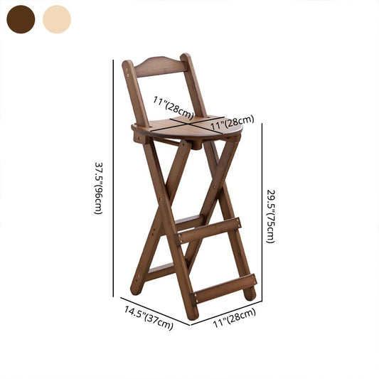 Modern Folding Armless Counter Stool Wood Living Room Bar Stool with Footrest Clearhalo 'Bar Furniture' 'Bar Stools' 'bar_stools' 'furniture_bar_stools' 'Kitchen & Dining Furniture' 'kitchen&dining_furn' 'kitchen' 'kitchen_furn' Furniture' 1200x1200_dc9e8f88-37a2-441b-aab2-d3bf01dfc18c