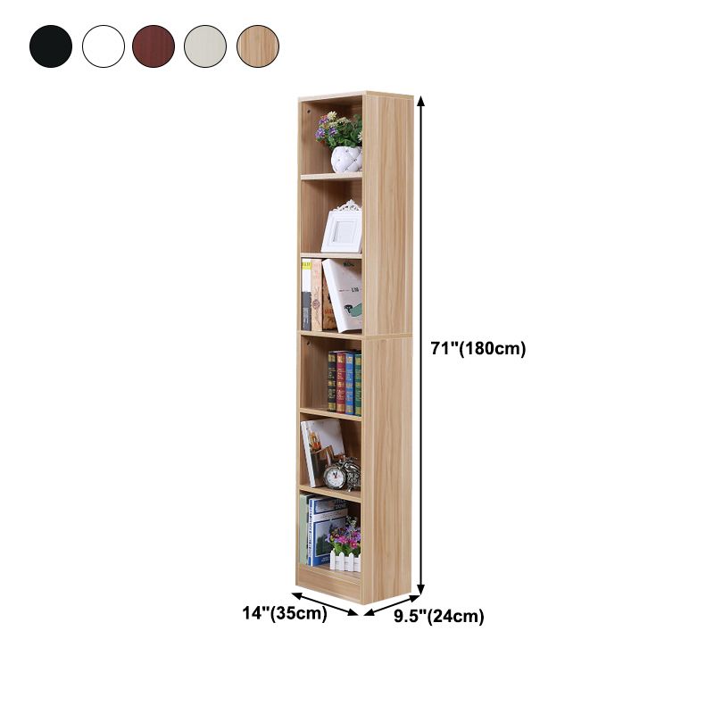 71"H x 9.45"W Bookcase Contemporary Style Closed Back Bookshelf for Home Office Clearhalo 'Bookcases' 'furn' 'furn_bookcases' 'Furniture' 'furniture_bookcases' 'Office Furniture' 1200x1200_dc9fbd08-314d-4d54-ad6e-0f6a67109975