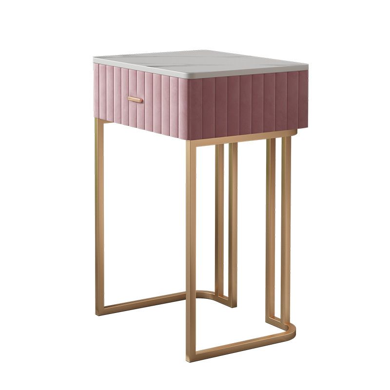 1 Drawer Dressing Table Luxurious Metal Frame Make-up Vanity Clearhalo 'Bedroom Furniture' 'furn' 'furn_makeup_vanities' 'Furniture' 'Makeup Vanities' 'makeup_vanities' 1200x1200_dca09ebb-6249-421e-a953-d1f7fd128ddd