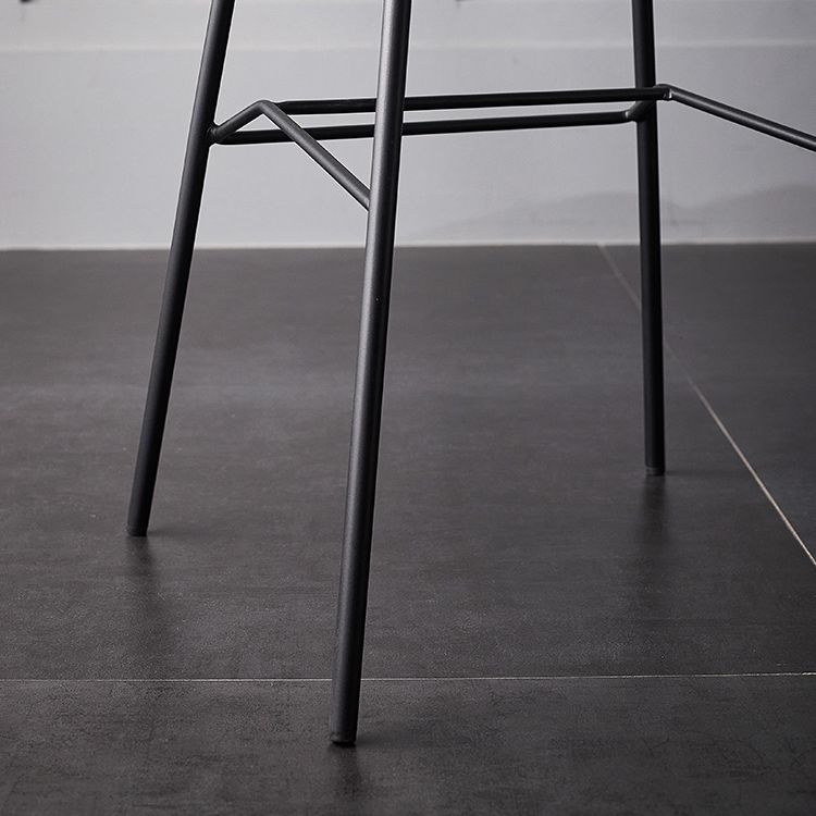 Living Room Matte Finish Leather Stool Scandinavian Footrest Barstool Clearhalo 'Bar Furniture' 'Bar Stools' 'bar_stools' 'furn' 'furn_bar_stools' 'Furniture' 'furniture_bar_stools' 'Kitchen & Dining Furniture' 1200x1200_dca28231-9e2b-4c01-bbb4-06d792b817aa