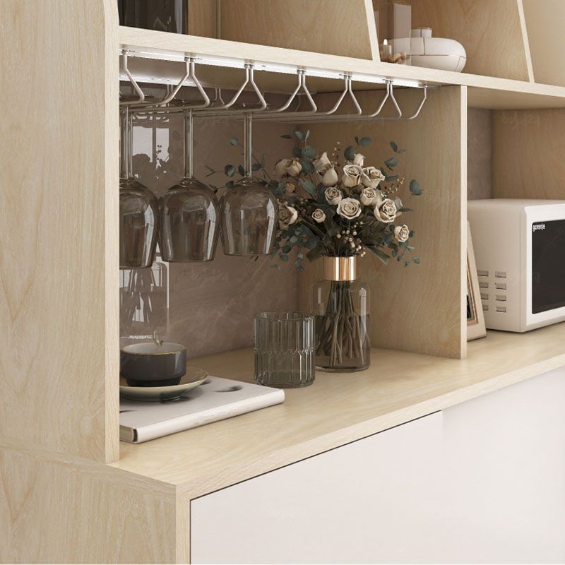 Server di sala da pranzo del server in legno fabbricato contemporaneo con porta e cassetto