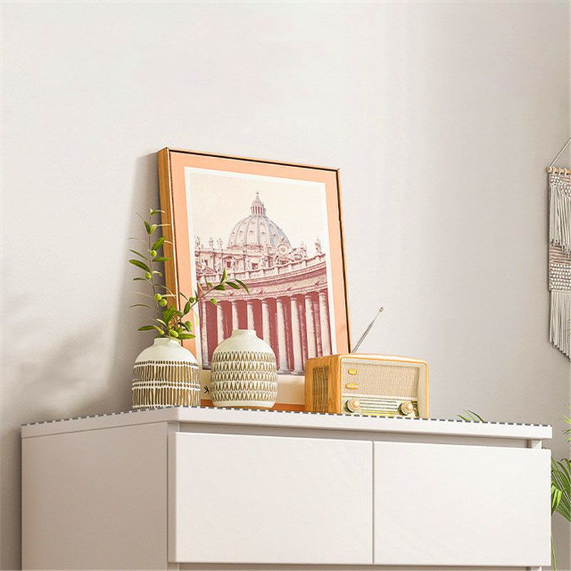 Coffre d'accentuation en bois contemporain de 42,9 pouces de haut avec 6 tiroirs