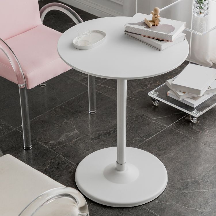 Tavolo da goccia di piedistallo contemporaneo tavolo laterale rotondo per soggiorno