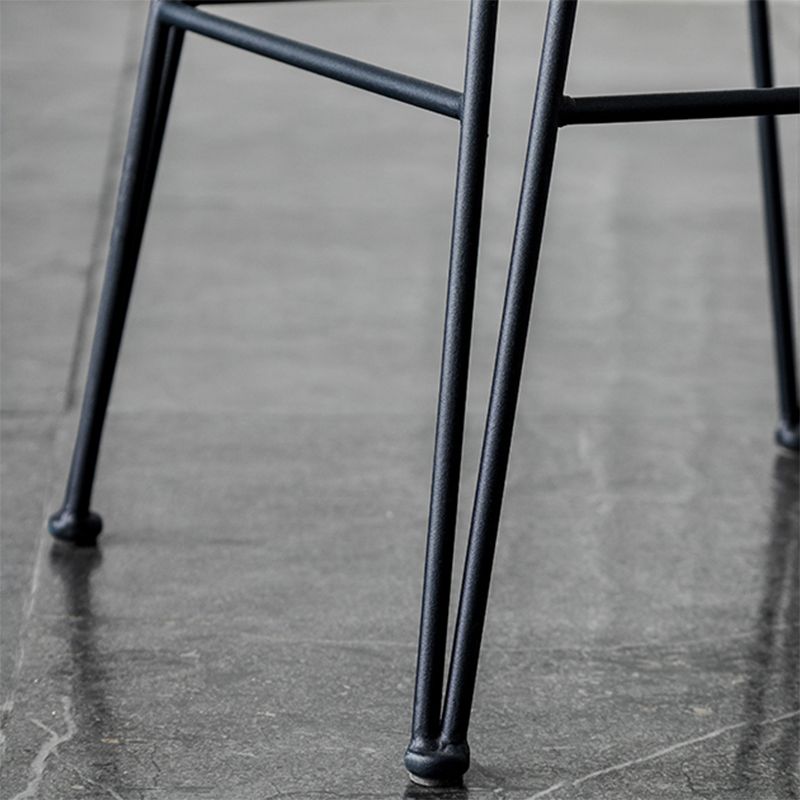 Industrial Iron Simple Barstool 26" H Indoor Tall Stool with Rectangle Seat Clearhalo 'Bar Furniture' 'Bar Stools' 'bar_stools' 'furn' 'furn_bar_stools' 'furniture_bar_stools' 'Kitchen & Dining Furniture' 'kitchen&dining_furn' 'kitchen' 'kitchen_furn' Furniture' 1200x1200_dca8d42c-7ac2-4887-8e1f-bd8b899b96db