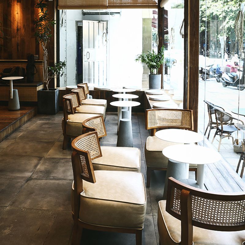 Concrete Modernistic Table Lacquer Round Table for Living Room Clearhalo 'Coffee & Accent Tables' 'End & Side Tables' 'end_side_tables' 'furn' 'furn_end_side_tables' 'Furniture' 'Living Room Furniture' 1200x1200_dca9b989-33d1-4958-9871-aac55c068ae2