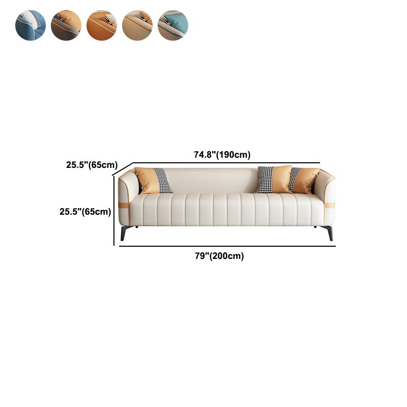 Contemporain 25,6 "H Faux Tuxedo bras SOFA pour le salon