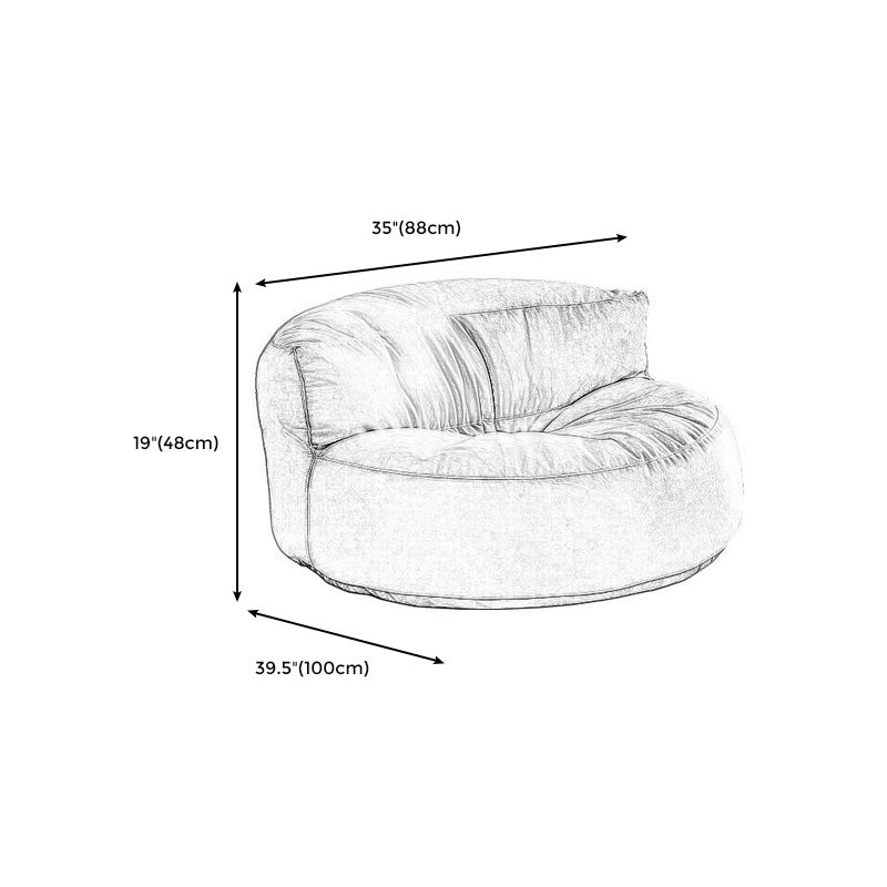 Velvet Armless Chaid 34.64 "L x 39.37" W x 18,89 "H CHAISE D'ACCINT pour le salon