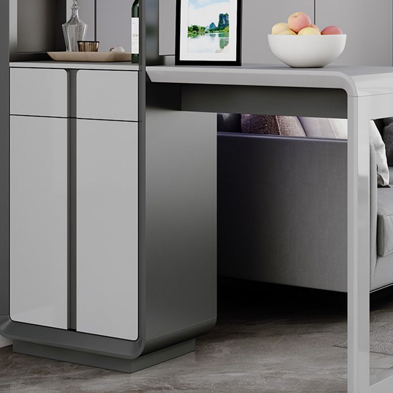 Modern Rectangle Bar Table Artificial Wood Table with Wine Cabinet for Living Room Clearhalo 'Bar Furniture' 'Bar Tables' 'bar_tables' 'furn' 'furn_bar_tables' 'Furniture' 'Kitchen & Dining Furniture' 1200x1200_dcab0262-80db-49cd-a29a-cfd2fd5ed335