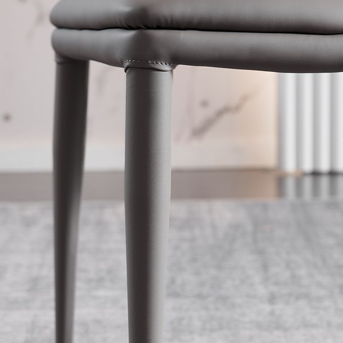 Modern Style Leather Dining Chairs Upholstered Solid Back Chairs (Set of 2) Clearhalo ' kitchen&dining_furn' 'Dining Chairs' 'Dining Tables & Seating' 'dining_chair' 'furn' 'furn_dining_chair' 'Furniture' 'furniture_dining_chair' 'Kitchen & Dining Furniture' 'kitchen' 1200x1200_dcab4342-c595-46a4-baec-aa607bd2db0b