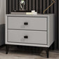 Leather Top Nightstand with 4 Legs Glam Night Table with Drawer Clearhalo 'Bedroom Furniture' 'furn' 'furn_night_stand' 'Furniture' 'night_stand' 'Nightstands' 1200x1200_dcab44df-6643-4a53-b72b-bd3992e2e95e