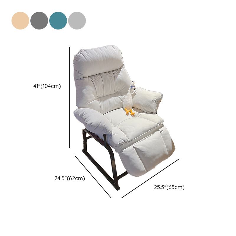 Standard ottomano manuale di reclinabile singolo in metallo contemporaneo con braccio