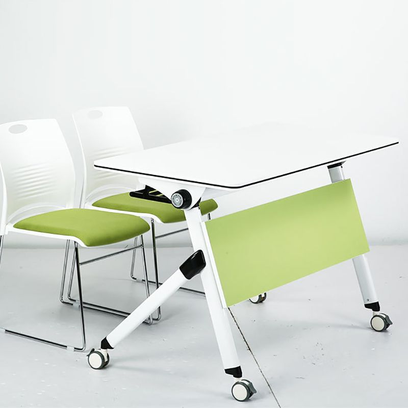 Escritorio de escritura contemporánea para escritorio rectangular de 30 "H de 30" en blanco