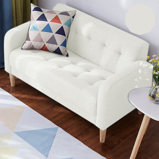27,2 "H 3 Sitzer Baumwolle Tufted Square Arm Sofa für Wohnzimmer