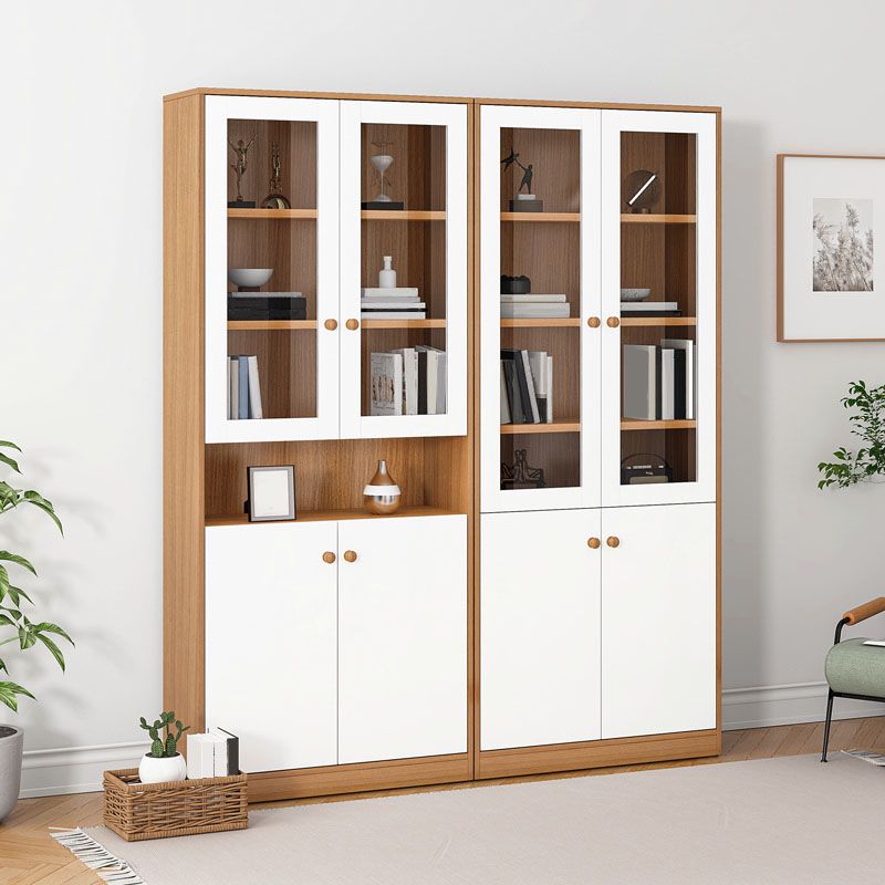 74.5 "H MODERNE BOEKAST WOOD Gesloten Backshelf met deur voor thuiskantoor
