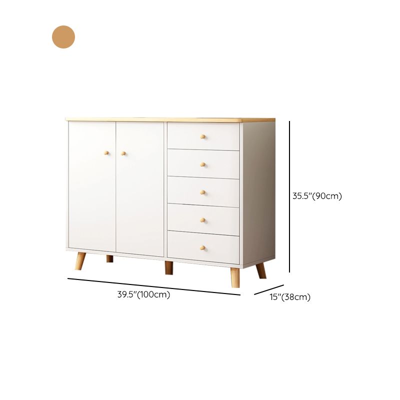 Commode combinée moderne en bois, commode de rangement horizontale pour chambre à coucher