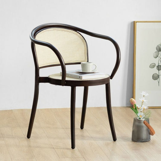 Sedie in stile moderno sedia a braccio impilabile con gambe in legno per cucina