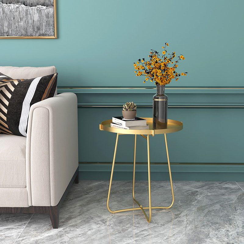 Bandeja redonda Tabla lateral superior 17.7 "/21.6" Table de la cruz de hierro de altura