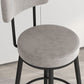 Modern Round Bar & Counter Stool Footrest Metal Counter Chair with Cushion