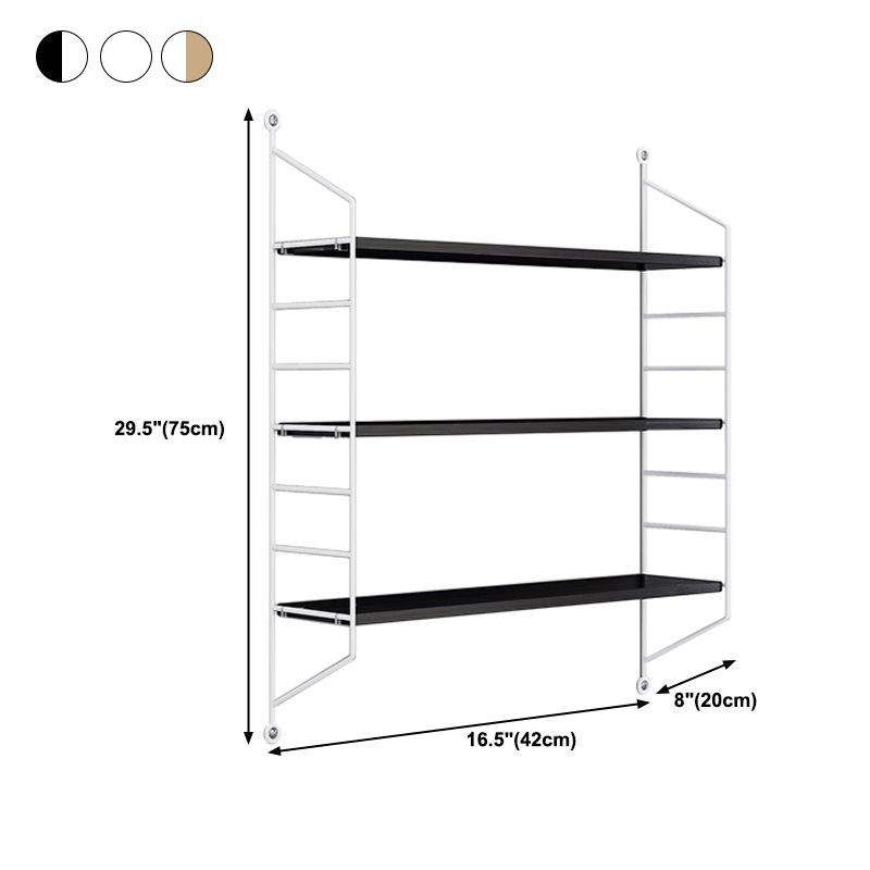 7.87"W Bookcase Contemporary Style Wall Mounted Bookshelf for Home Office