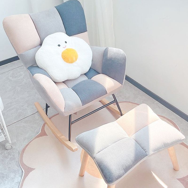 Contemporary Nursery Sofa Rocking Chair Indoor Living Room Rocking Chair with Ottoman