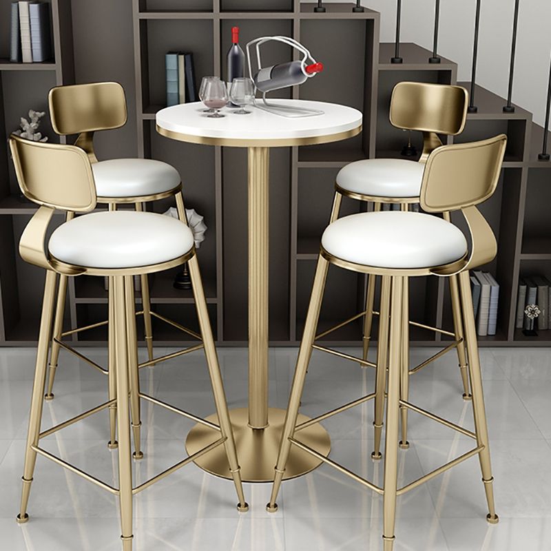 Mesa de comedor de madera maciza Glam, mesa de comedor con pedestal fijo y base de metal