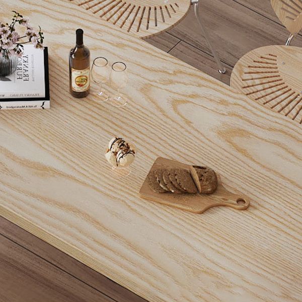 Mesa de comedor de madera sólida Mesa de comedor de lujo tradicional con base de pedestal doble