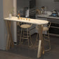 White Glam Style Table Iron and Faux Marble Milk Tea Shop Bar Table Clearhalo 'Bar Furniture' 'Bar Tables' 'bar_tables' 'furn' 'furn_bar_tables' 'Furniture' 'furniture_bar_tables' 'Kitchen & Dining Furniture' 1200x1200_dcb4e726-8386-40f6-9c68-c2a7262792ab
