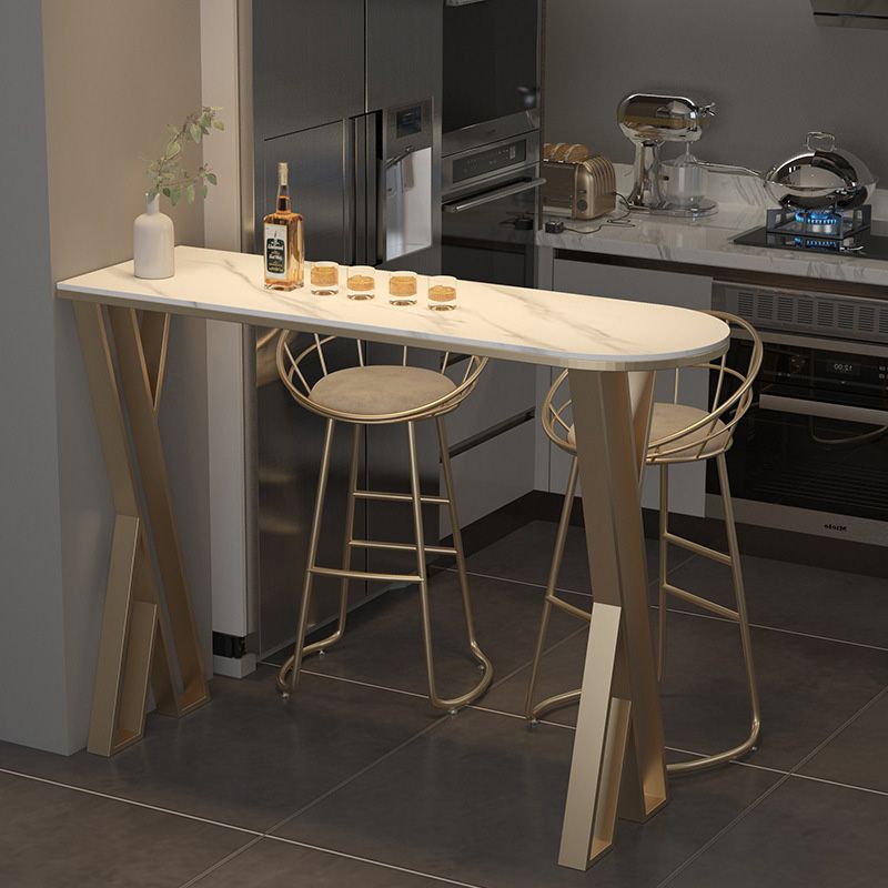 White Glam Style Table Iron and Faux Marble Milk Tea Shop Bar Table Clearhalo 'Bar Furniture' 'Bar Tables' 'bar_tables' 'furn' 'furn_bar_tables' 'Furniture' 'furniture_bar_tables' 'Kitchen & Dining Furniture' 1200x1200_dcb4e726-8386-40f6-9c68-c2a7262792ab