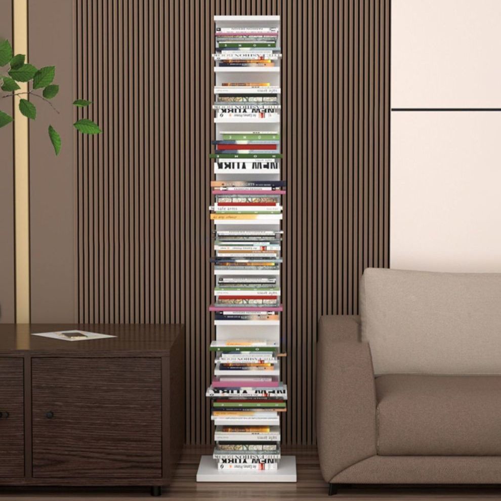 13.78"W Bookcase Contemporary Style Invisible Bookshelf for Home Office Clearhalo 'Bookcases' 'furn' 'furn_bookcases' 'Furniture' 'Office Furniture' 1200x1200_dcb58be0-ae8a-4f3a-af6d-b645772d6884