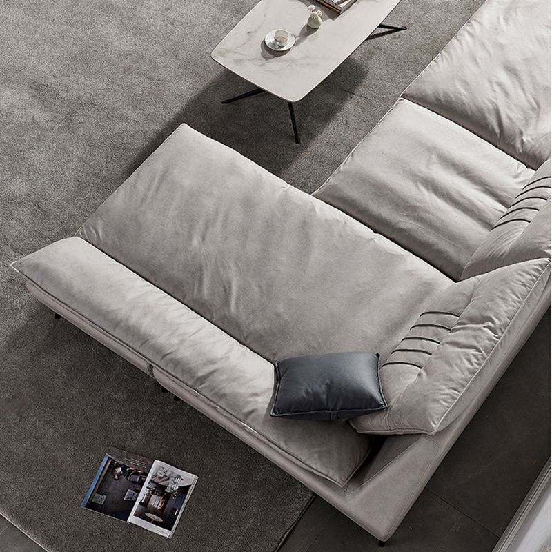 Contemporary Cushions Sofa 39.37"High Flared Arm Stain Resistant Sofa Clearhalo 'furn' 'furn_sectionals' 'Furniture' 'furniture_sectionals' 'kitchen' 'kitchen_sectionals' 'Living Room Furniture' 'Sectionals' 1200x1200_dcb5bf76-6996-4c60-903d-9eb34c6c0661